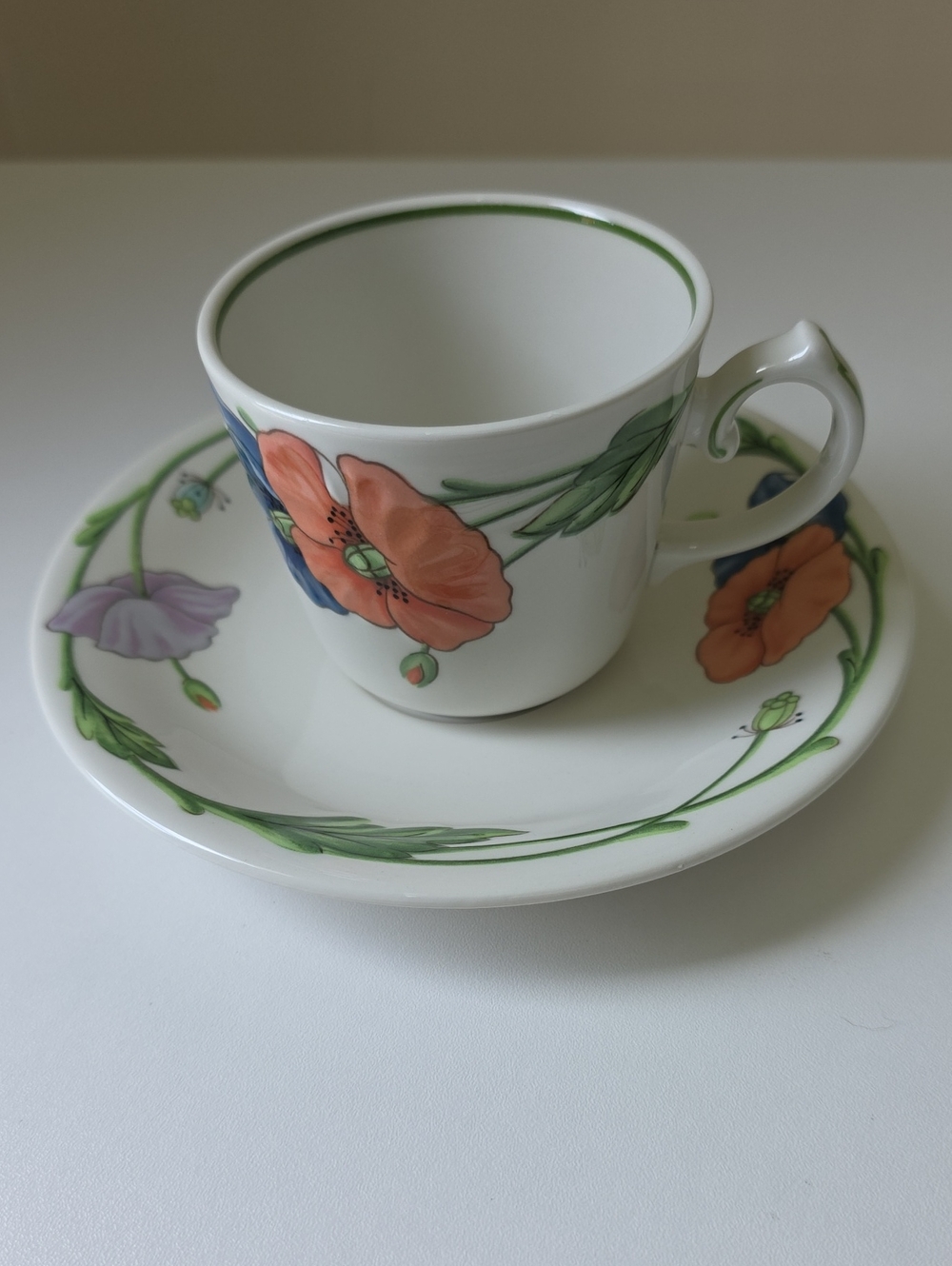Villeroy & Boch Amapola Flat Cup and Saucer Set